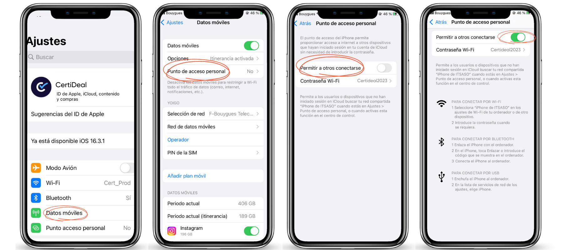 Compartir datos móviles