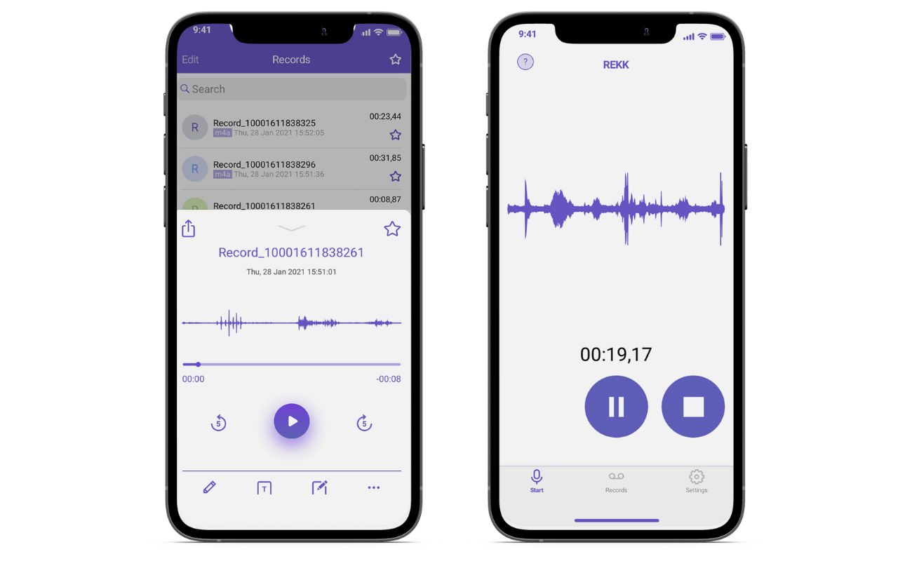 grabar llamadas iPhone con la aplicación Rekk