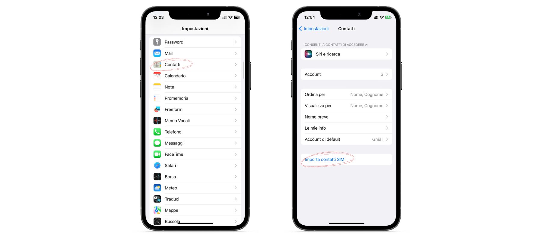 Trasferire i contatti da Android a iPhone tramite SIM