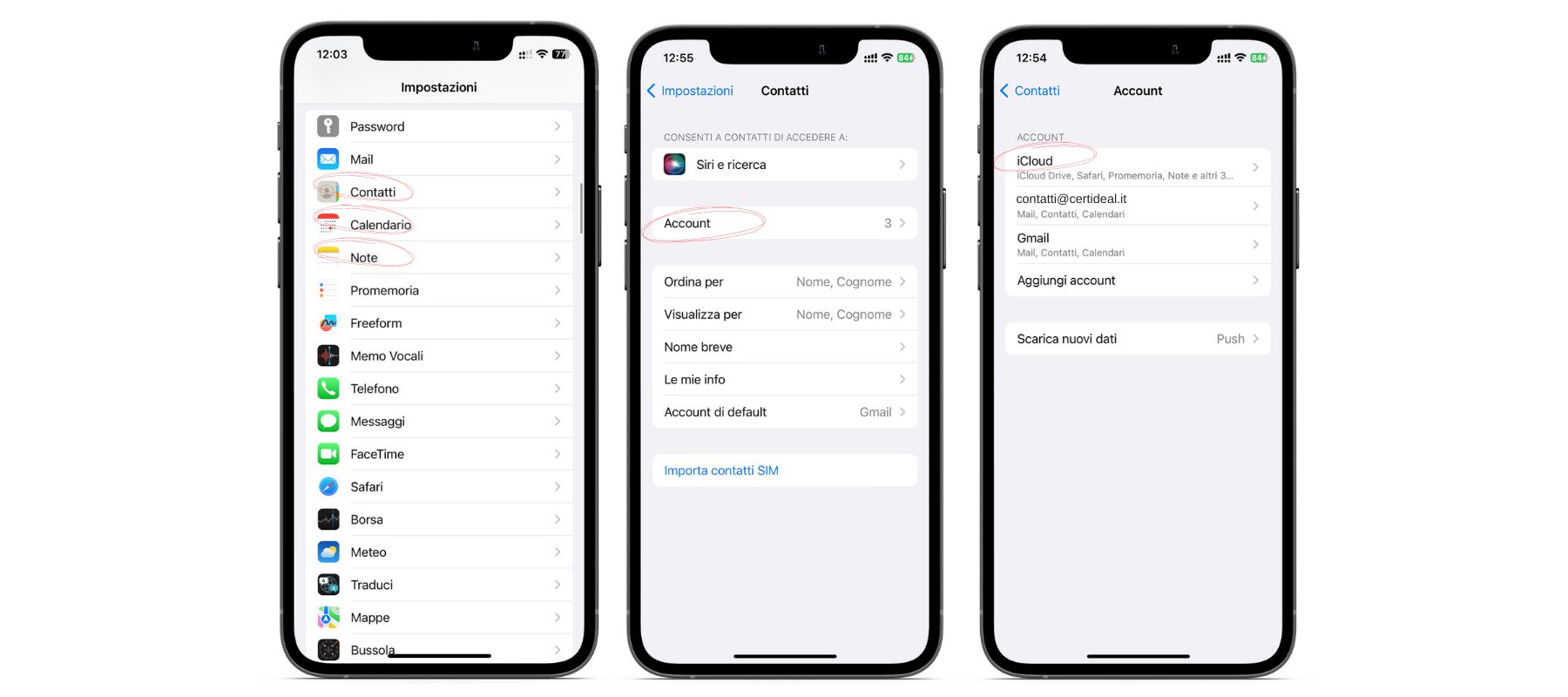 Trasferire i contatti da Android a iPhone tramite file VCF