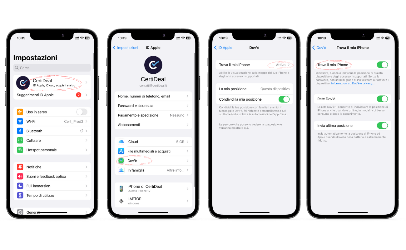 Come attivare Trova il mio iPhone?