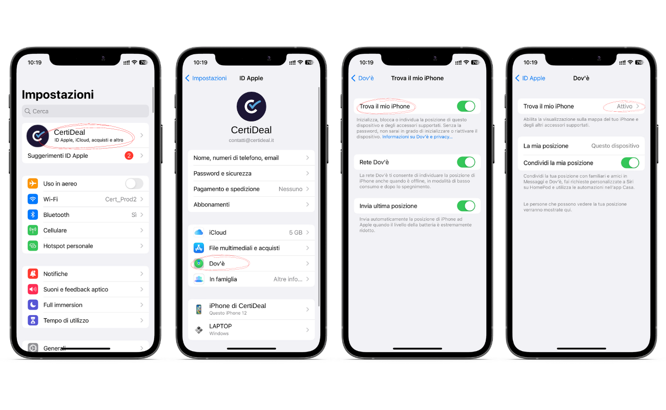 Come disattivare Trova il mio iPhone?