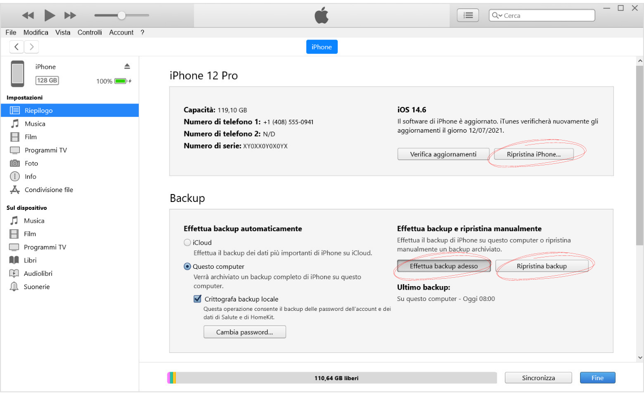 Procedura per sbloccare iPhone con iTunes