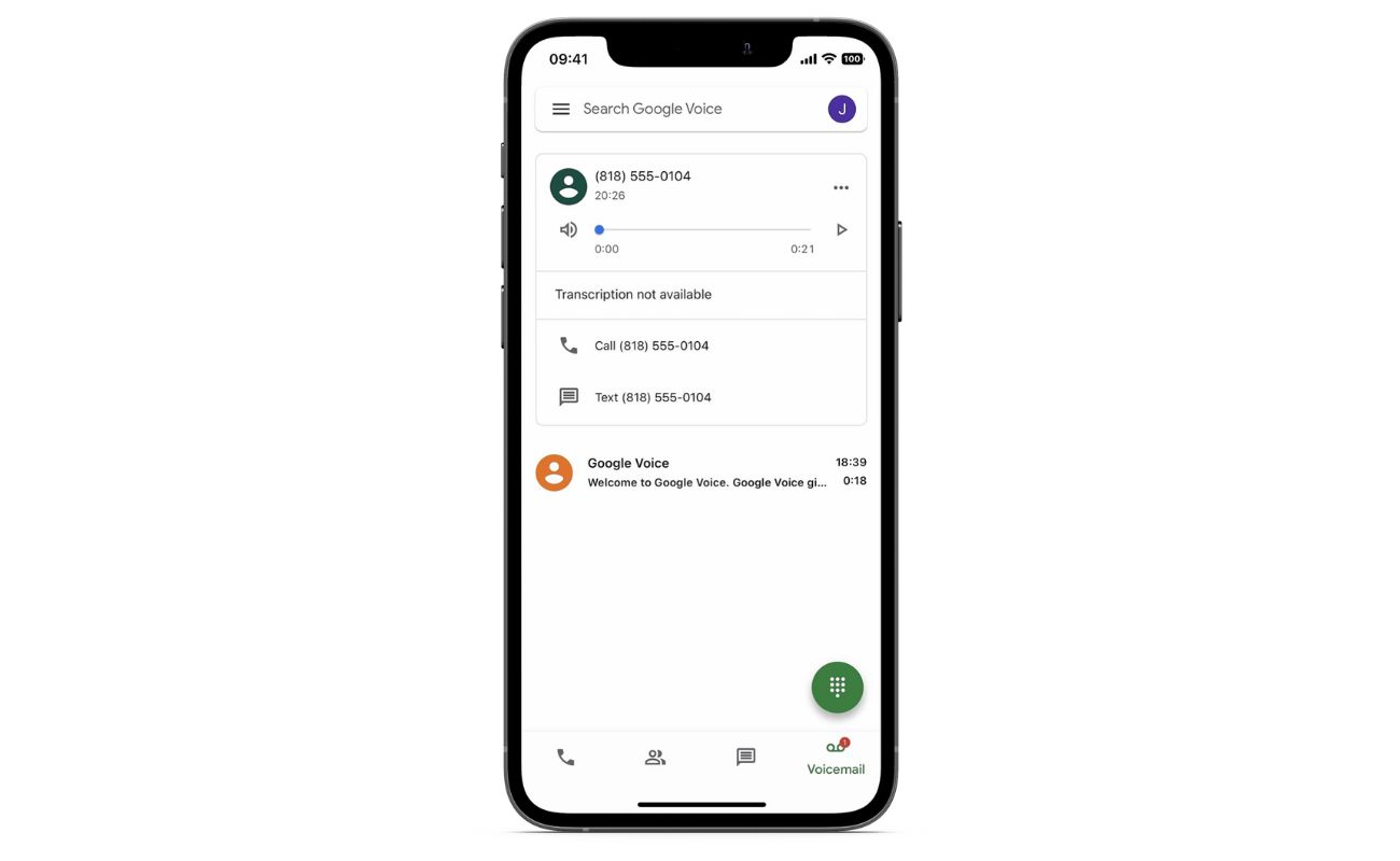 Grabar llamadas iPhone con la aplicación Google Voice