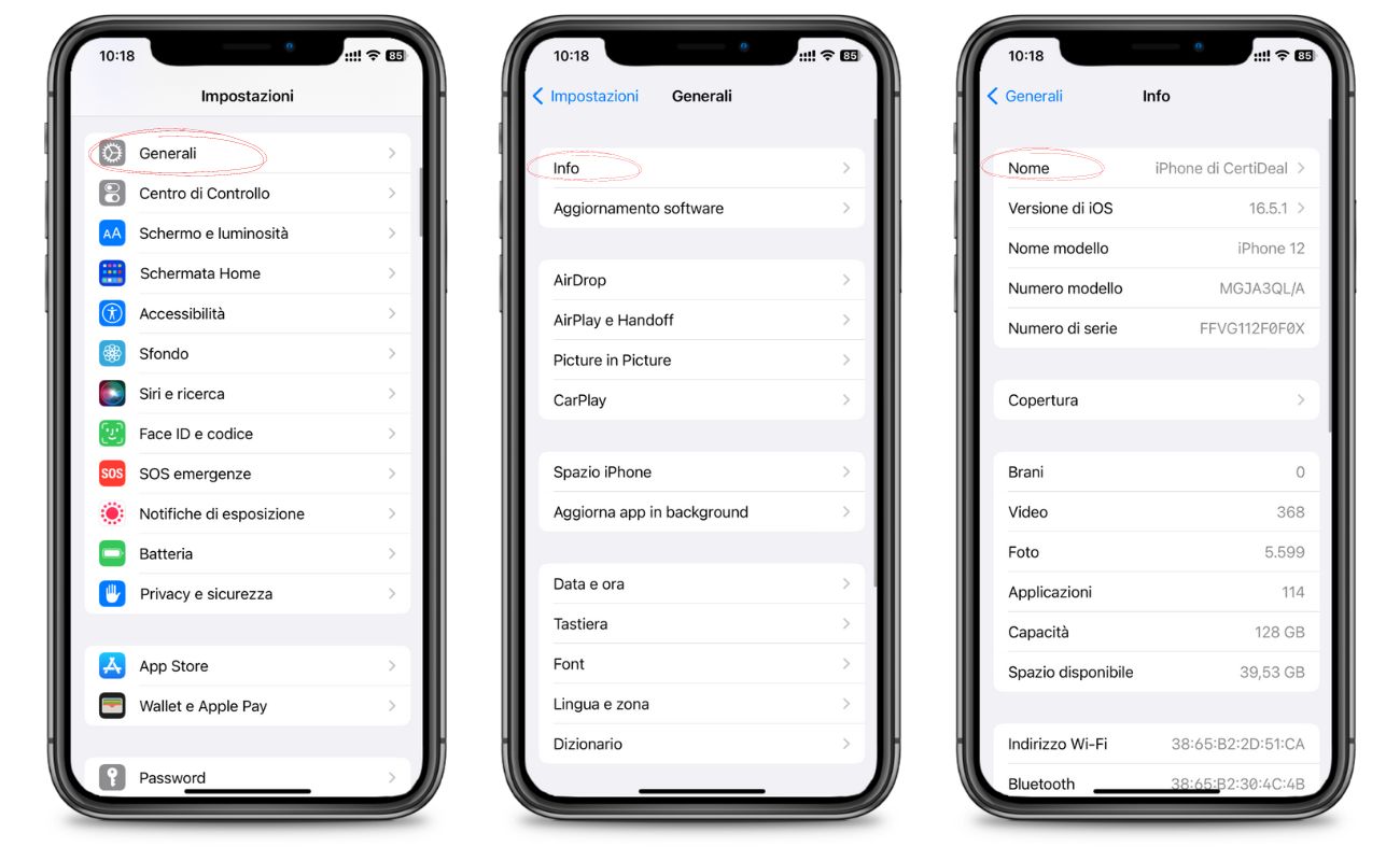 Cambiare nome hotspot su iPhone