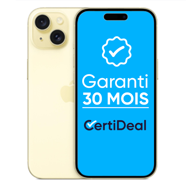 Apple - iPhone 15 Plus - 128 Go - Reconditionné - Jaune