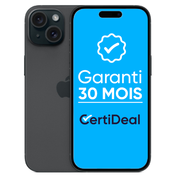 Apple - iPhone 15 Plus - 128 Go - Reconditionné - Noir