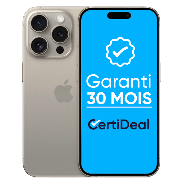 iPhone 15 Pro en 2026 : ça vaut encore la peine de l'acheter ? Apple - iPhone 15 Pro - 128 Go - Reconditionné - Titane naturel