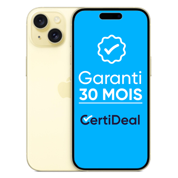 Apple - iPhone 15 Plus - 128 Go - Reconditionné - Jaune