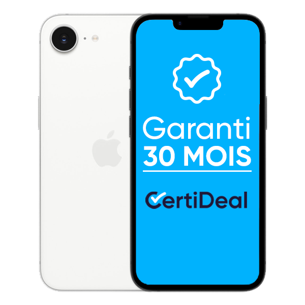 Meilleurs iPhone reconditionnés à moins de 500 € : notre sélection Apple - iPhone 16e - 128 Go - Reconditionné - Blanc