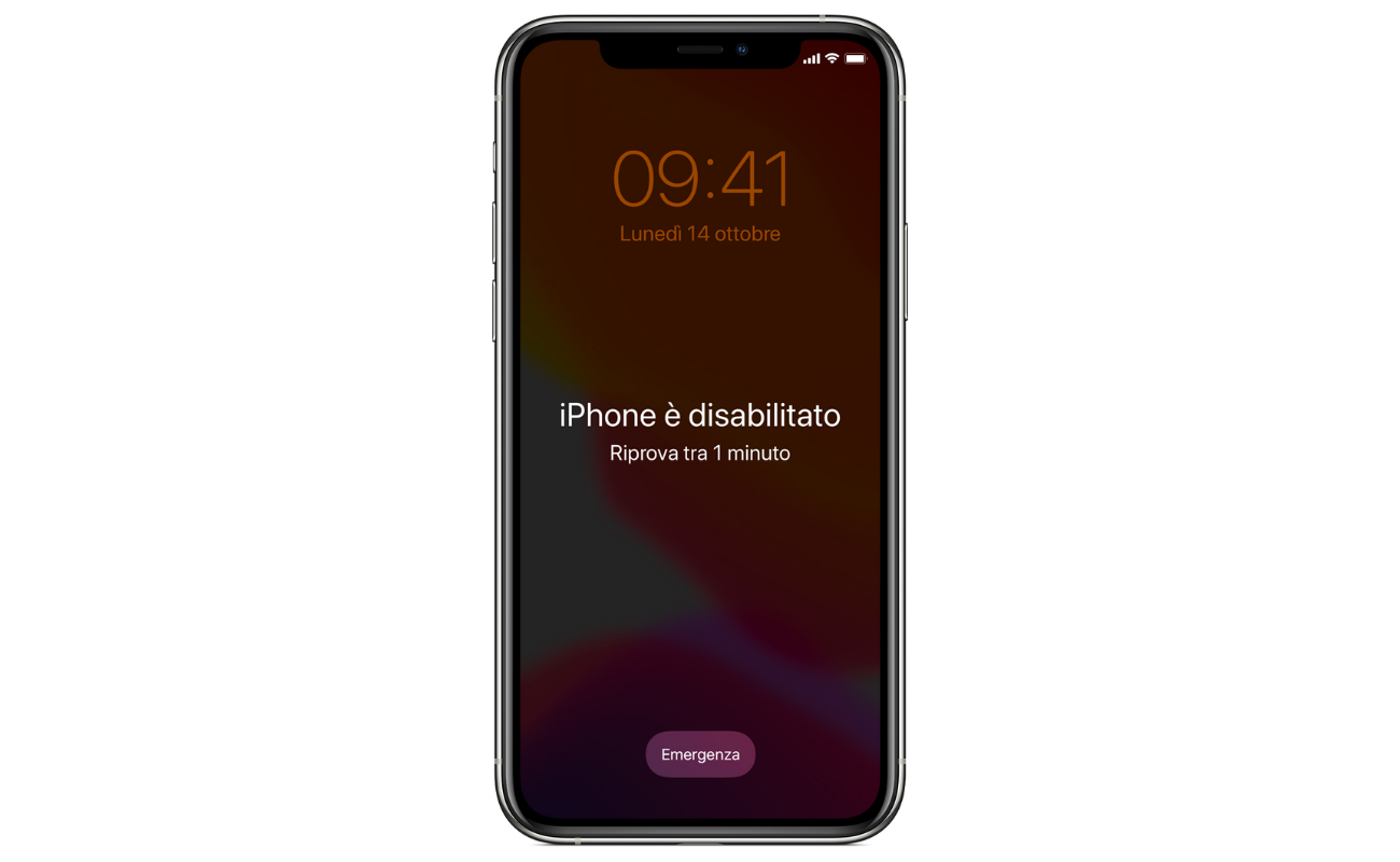 Schermata iPhone disabilitato