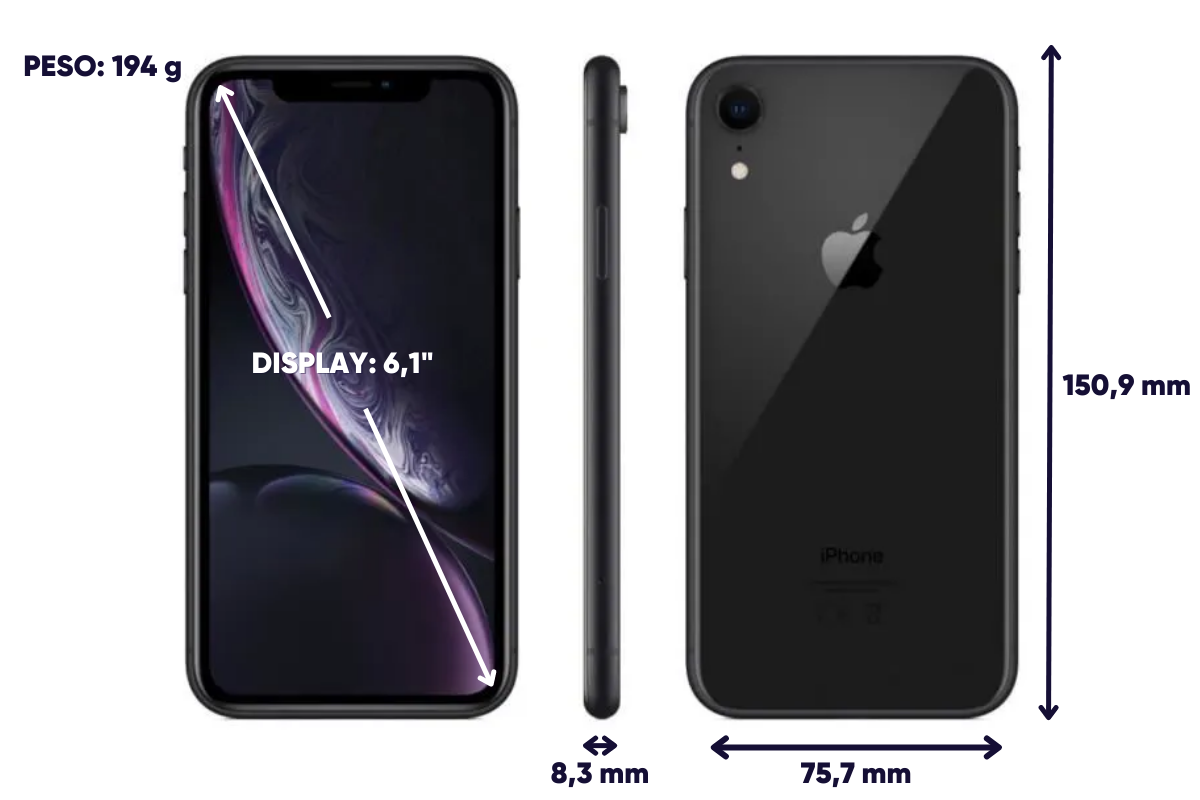 Dimensiones y peso iPhone XR