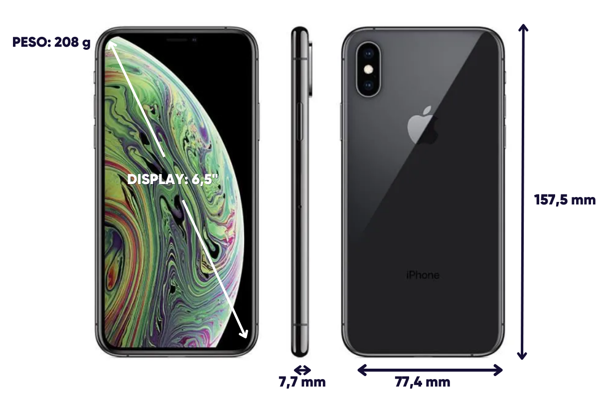 Dimensioni e peso iPhone XS Max