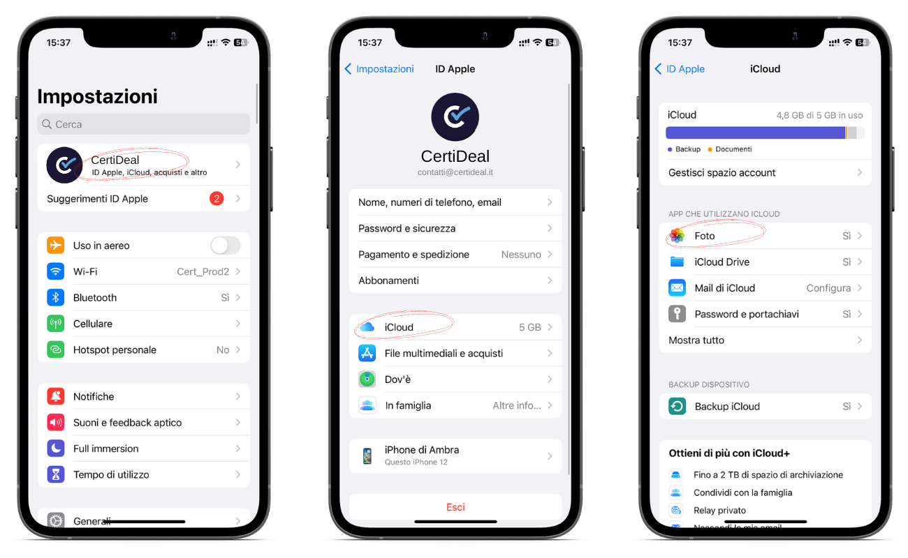 Liberare spazio con iCloud