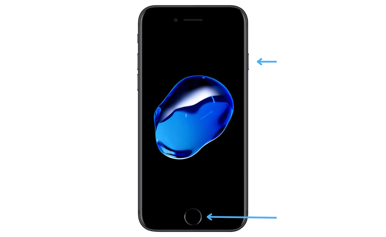 Procedimiento para hacer capturas de pantalla en modelos con botón de inicio