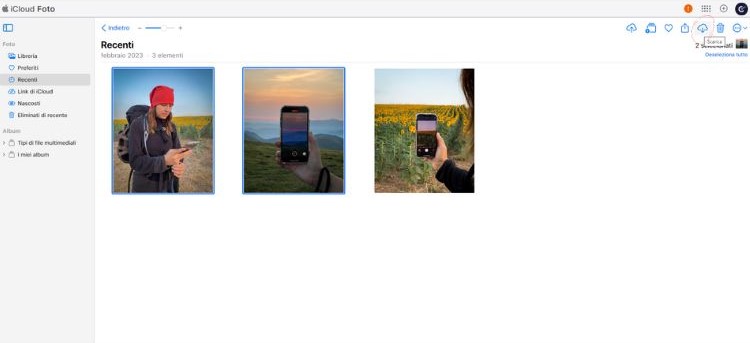 Transferir fotos desde iCloud