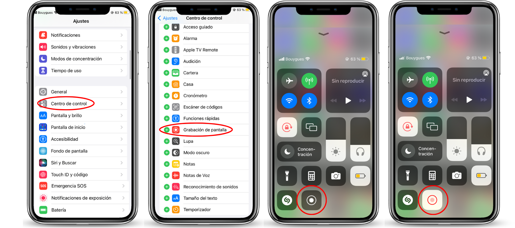 Cómo grabar pantalla de iPhone